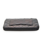 Wallet Cambon Ligne Zip Organizer Wallet Black Quilted Lambskin Leather