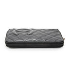 Wallet Cambon Ligne Zip Organizer Wallet Black Quilted Lambskin Leather