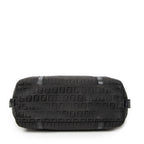 Shoulder Bag Small Double Zip Bowler Black Zucchino Canvas
