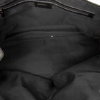 Shoulder Bag Small Double Zip Bowler Black Zucchino Canvas