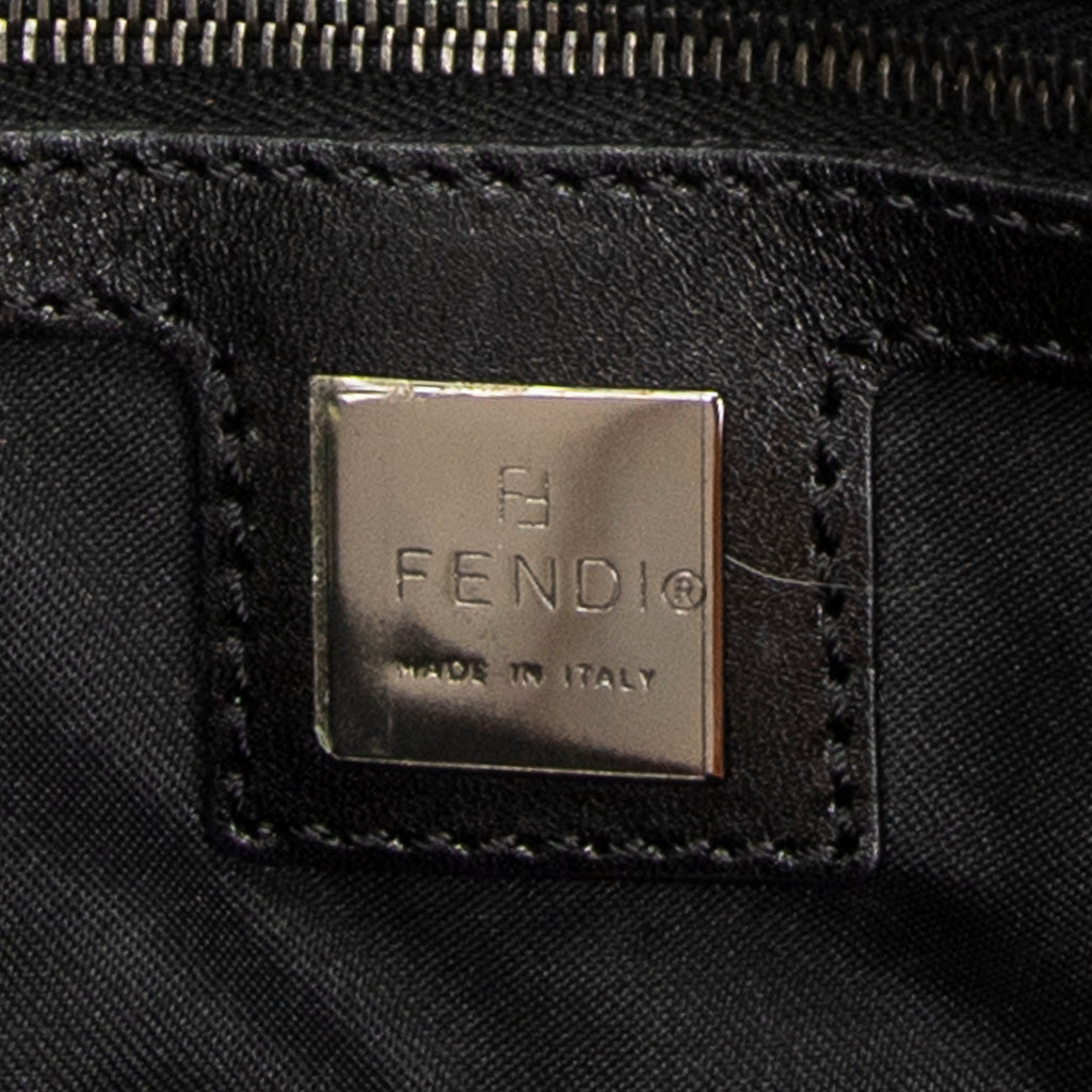 Shoulder Bag Small Double Zip Bowler Black Zucchino Canvas