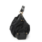 Shoulder Bag Large Jockey Hobo Black Monogrammed Canvas