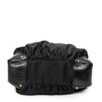Shoulder Bag Large Jockey Hobo Black Monogrammed Canvas