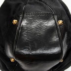 Shoulder Bag Large Jockey Hobo Black Monogrammed Canvas