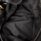 Shoulder Bag Large Jockey Hobo Black Monogrammed Canvas