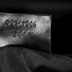 Shoulder Bag Halfmoon Hobo Black Monogrammed Suede Leather