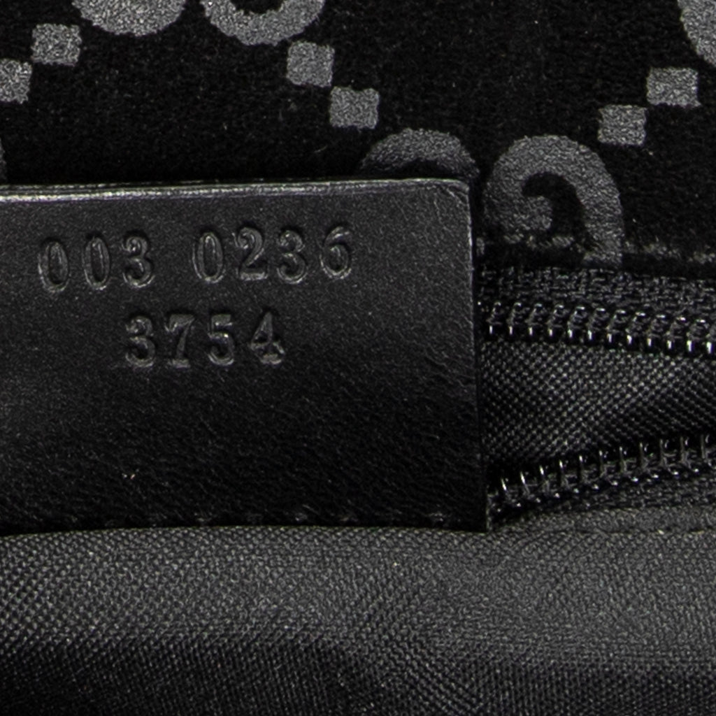 Backpack Small Jackie Backpack Black Monogrammed Suede Leather