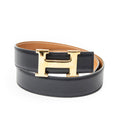 Belt Constance H Belt 80 Navy Box Leather