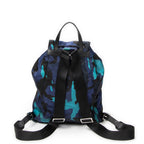 Backpack Drawstring Bucket Backpack Blue Camouflage Print Nylon Canvas