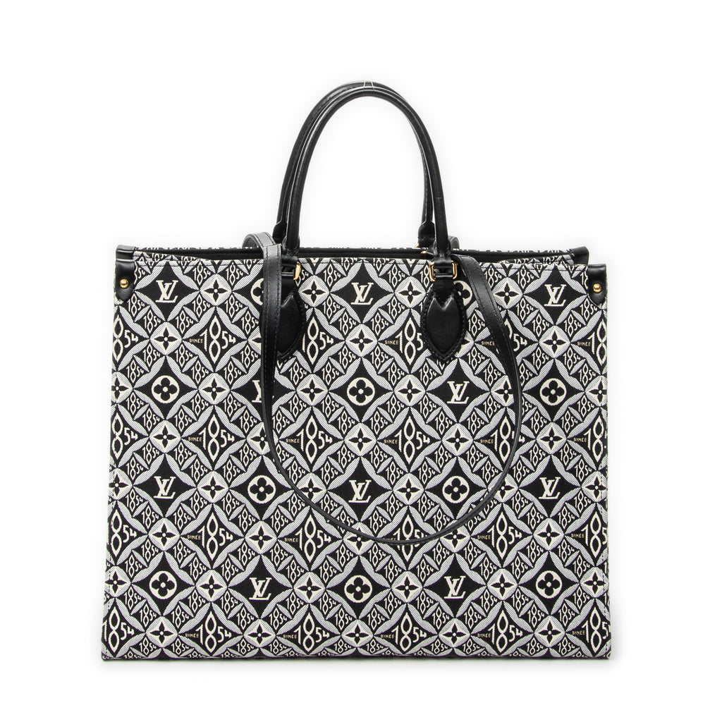 Shoulder Bag Onthego GM Black Jacquard 1854 Canvas