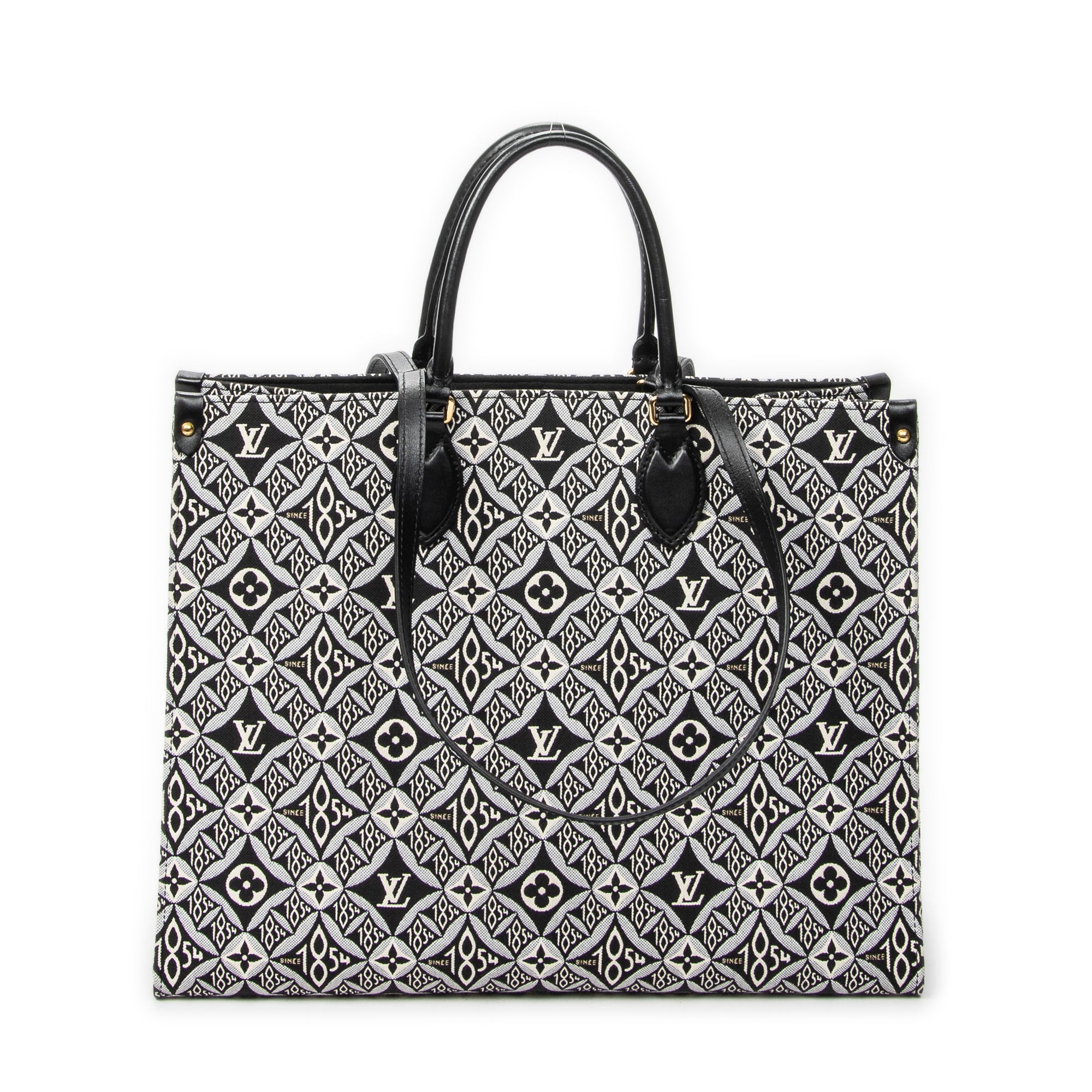 Shoulder Bag Onthego GM Black Jacquard 1854 Canvas