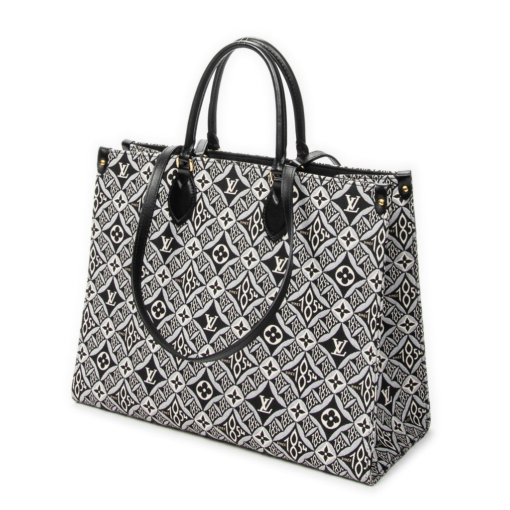Shoulder Bag Onthego GM Black Jacquard 1854 Canvas