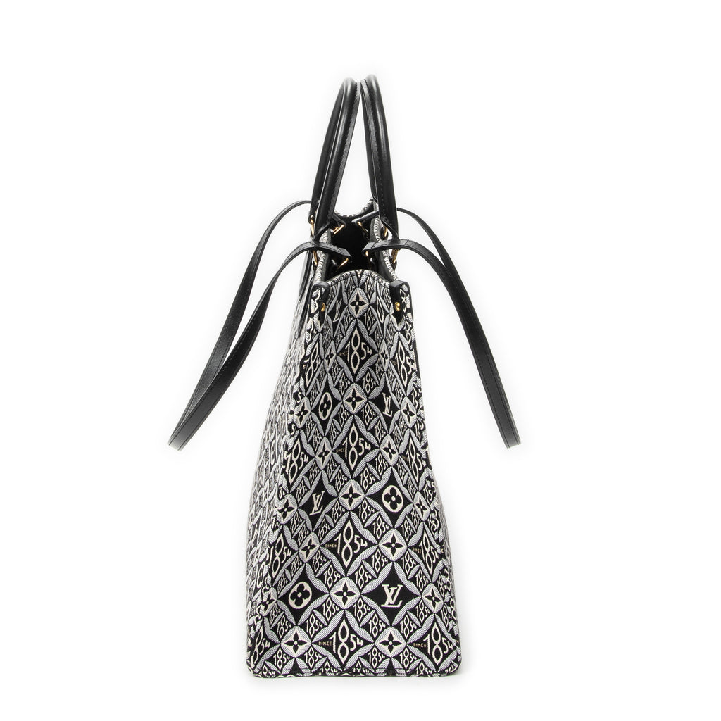 Shoulder Bag Onthego GM Black Jacquard 1854 Canvas