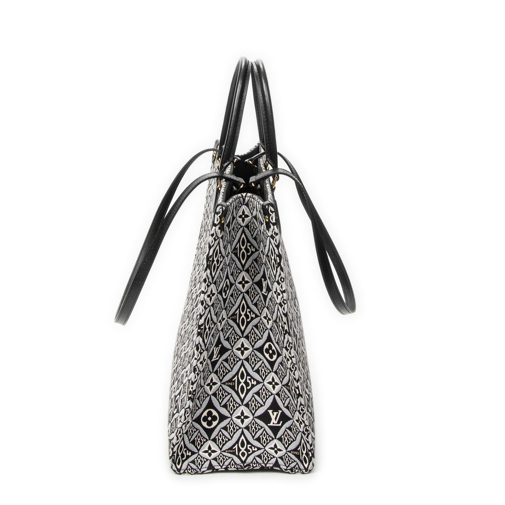 Shoulder Bag Onthego GM Black Jacquard 1854 Canvas