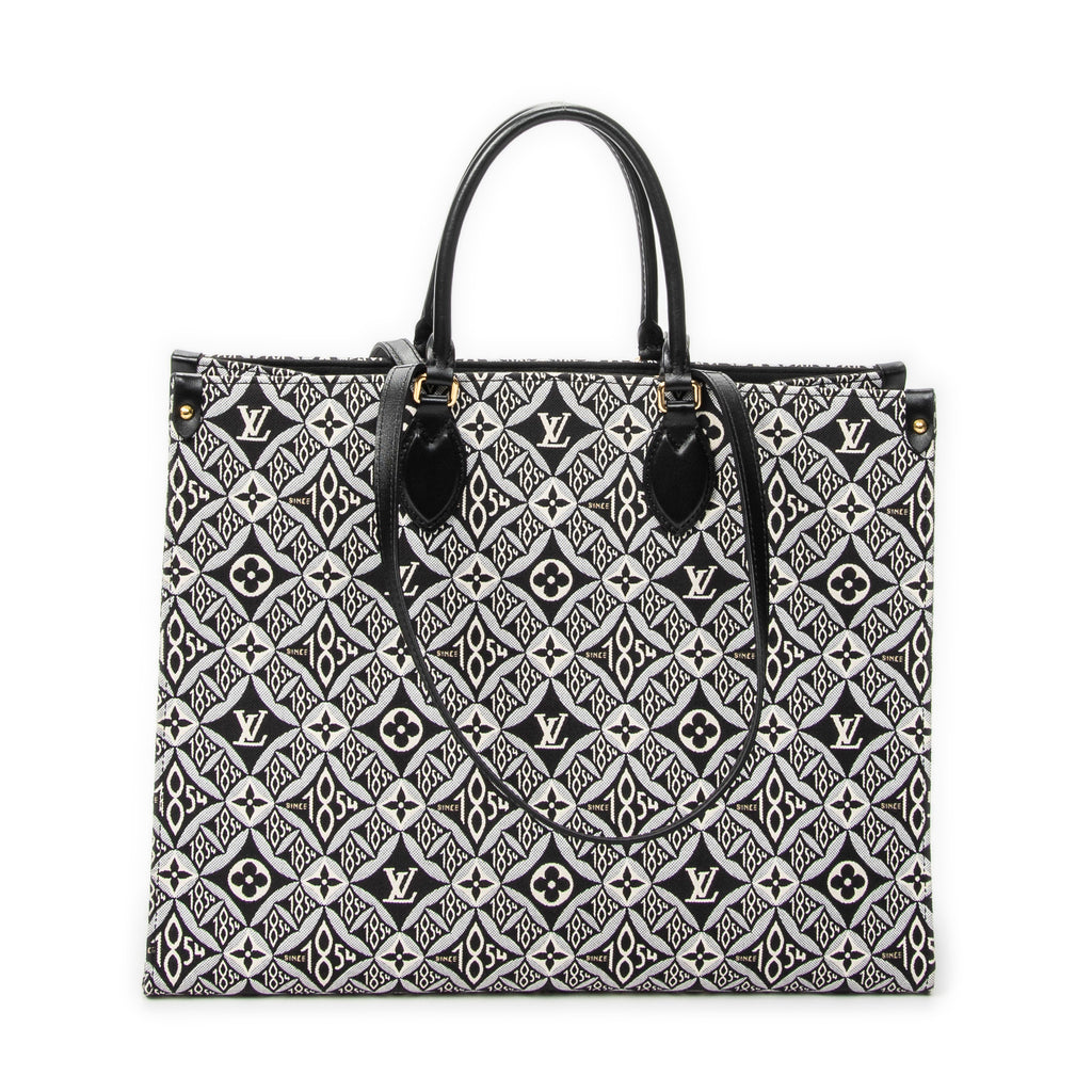 Shoulder Bag Onthego GM Black Jacquard 1854 Canvas