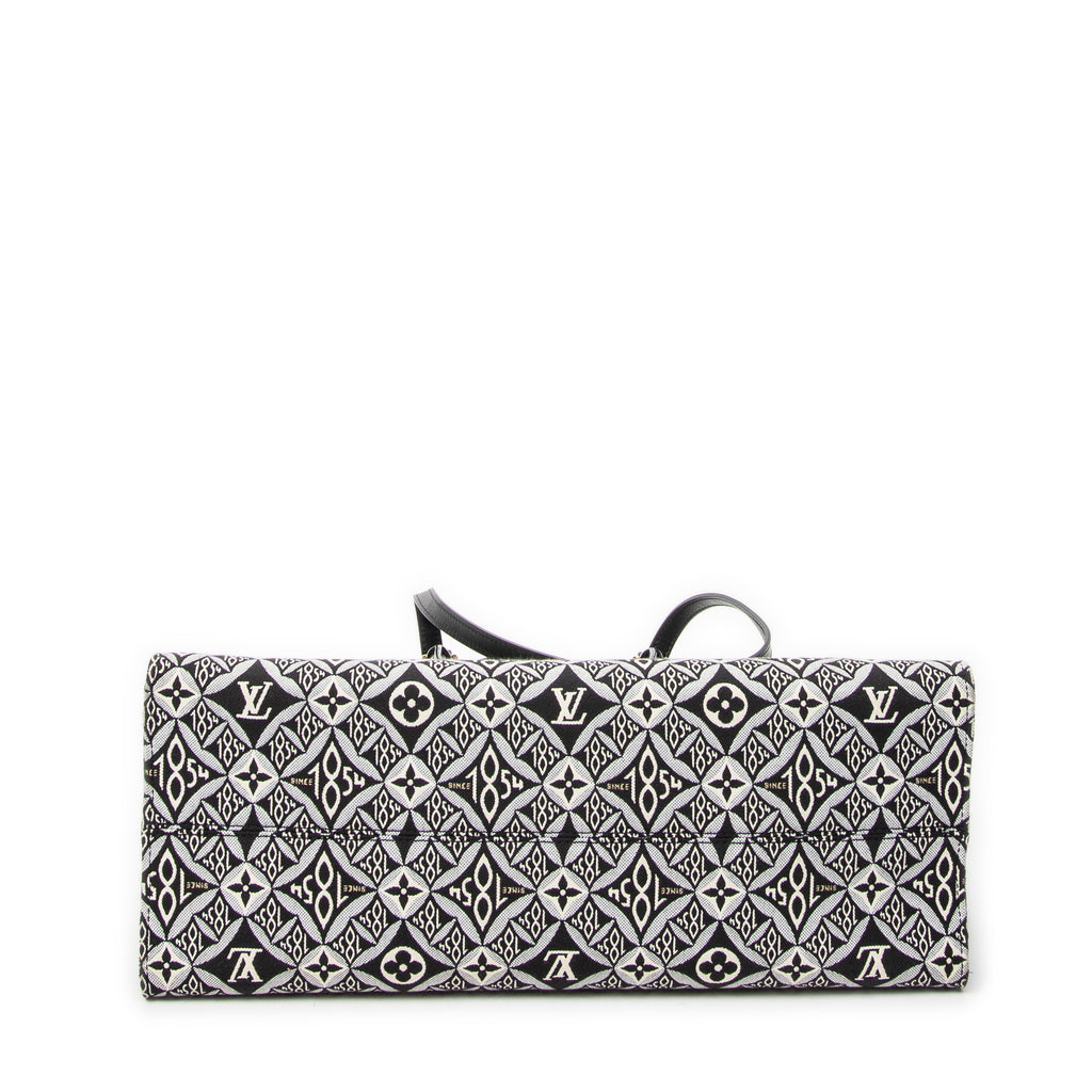 Shoulder Bag Onthego GM Black Jacquard 1854 Canvas