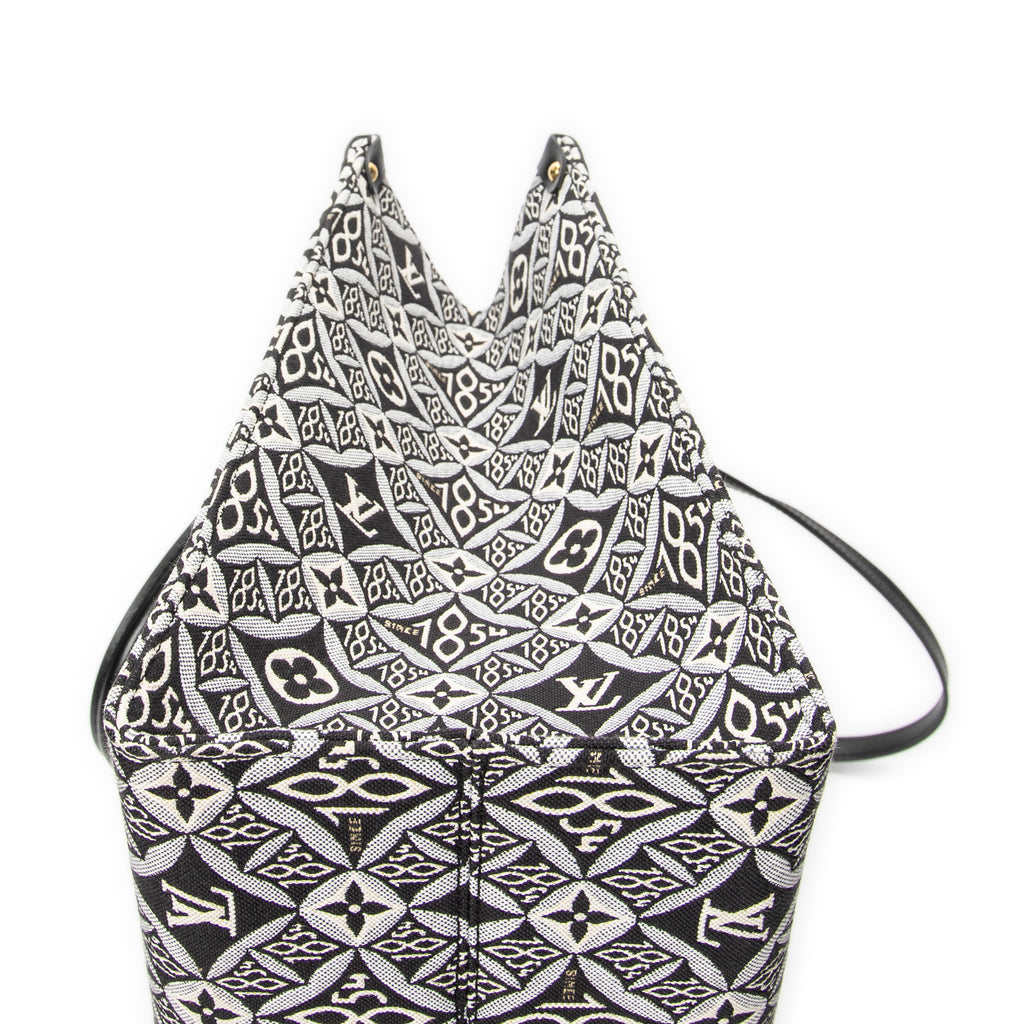 Shoulder Bag Onthego GM Black Jacquard 1854 Canvas