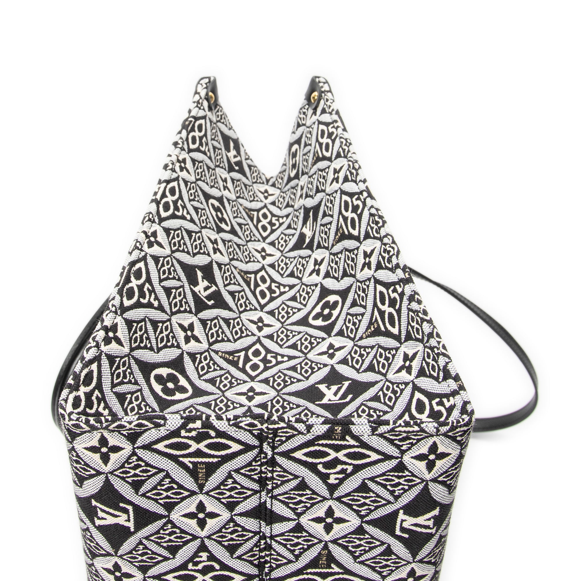 Shoulder Bag Onthego GM Black Jacquard 1854 Canvas