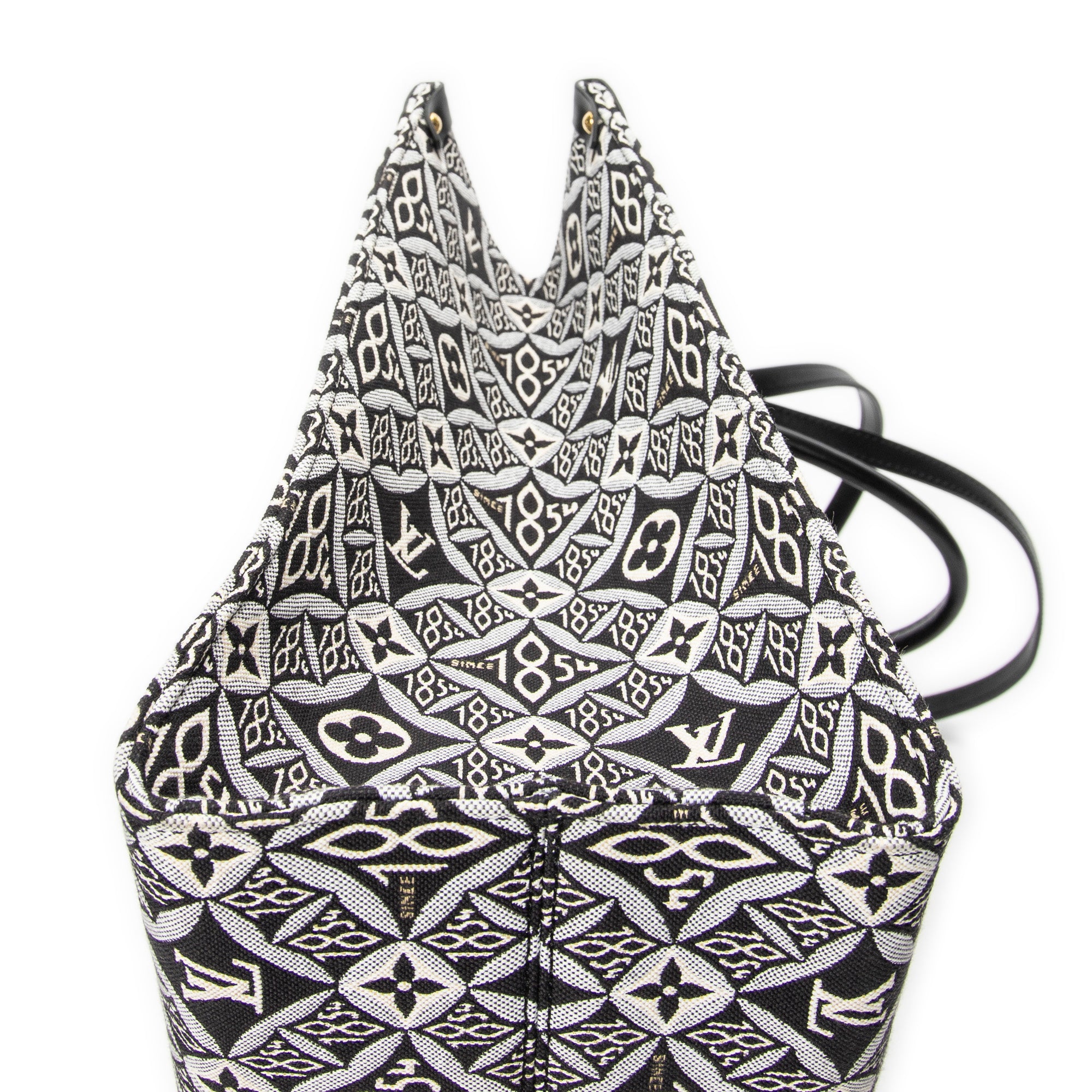 Shoulder Bag Onthego GM Black Jacquard 1854 Canvas