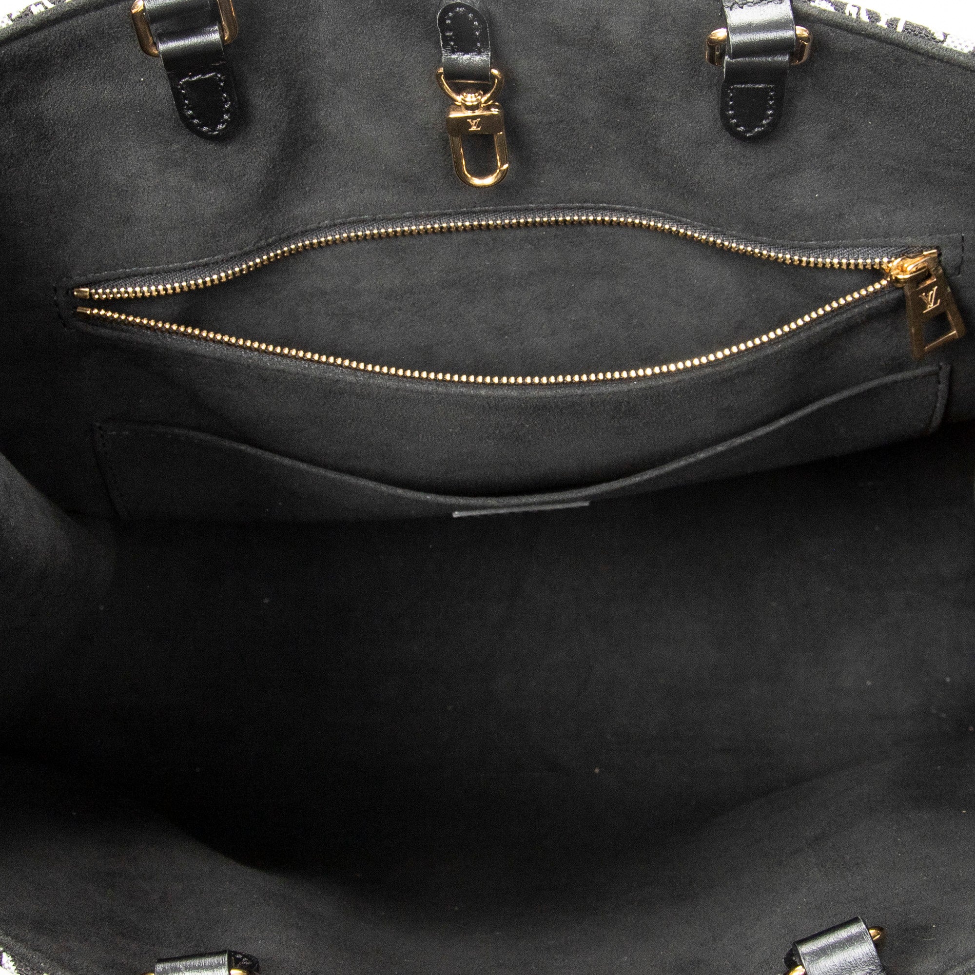 Shoulder Bag Onthego GM Black Jacquard 1854 Canvas