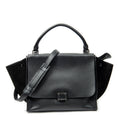 Shoulder Bag Medium Trapeze Black Grained Calfskin Leather