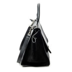Shoulder Bag Medium Trapeze Black Grained Calfskin Leather