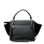 Shoulder Bag Medium Trapeze Black Grained Calfskin Leather
