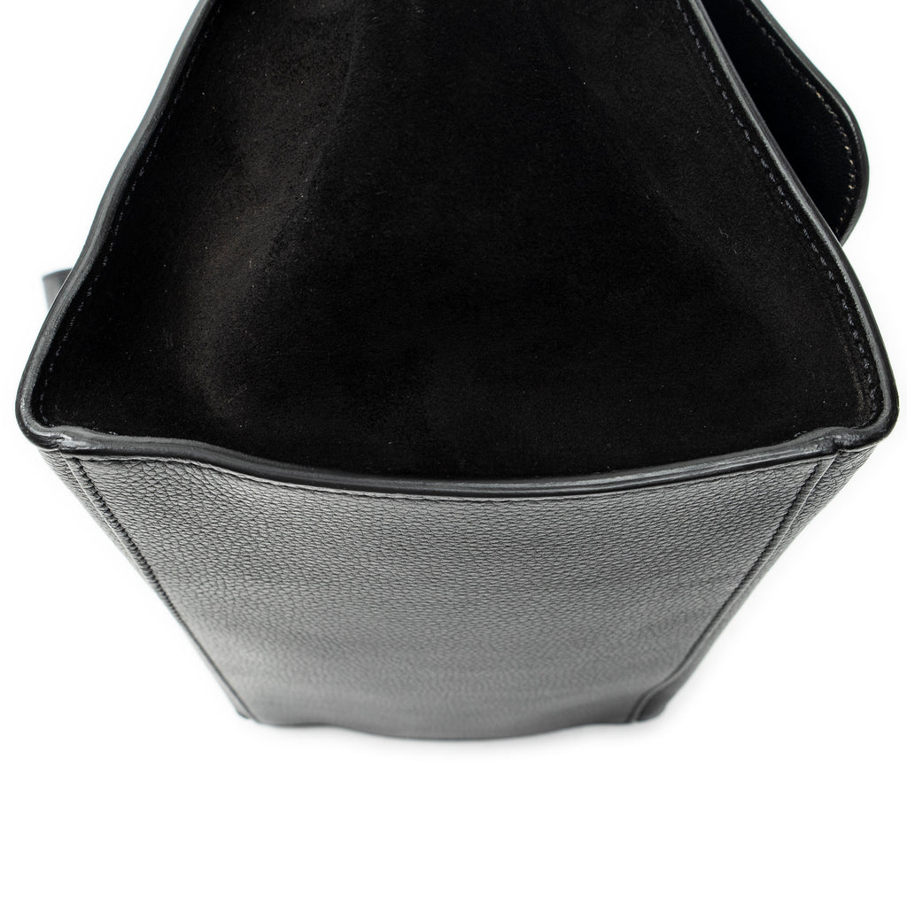 Shoulder Bag Medium Trapeze Black Grained Calfskin Leather