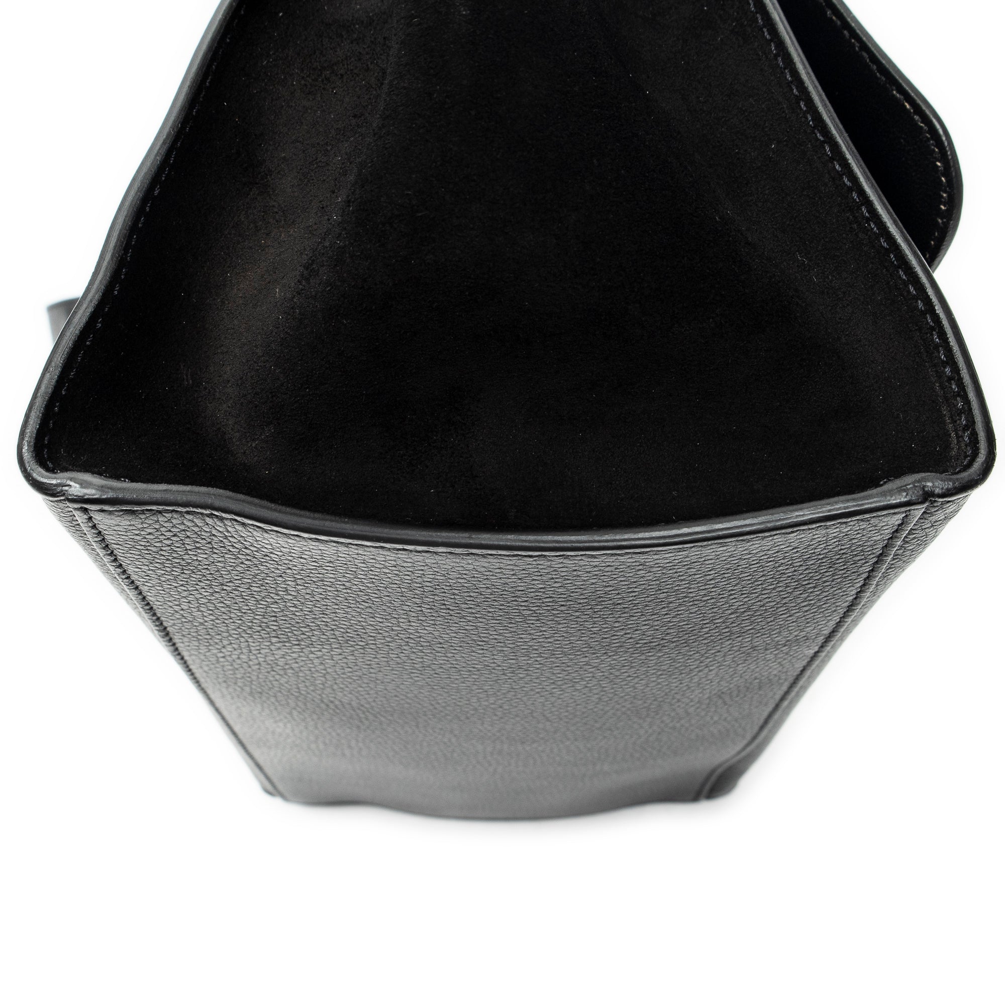 Shoulder Bag Medium Trapeze Black Grained Calfskin Leather