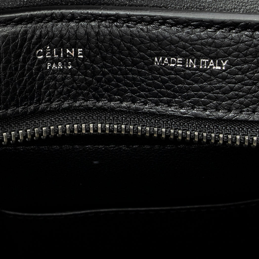 Shoulder Bag Medium Trapeze Black Grained Calfskin Leather