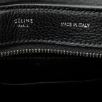 Shoulder Bag Medium Trapeze Black Grained Calfskin Leather