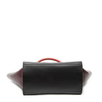 Shoulder Bag Small Tricolor Trapeze Red Calfskin Leather