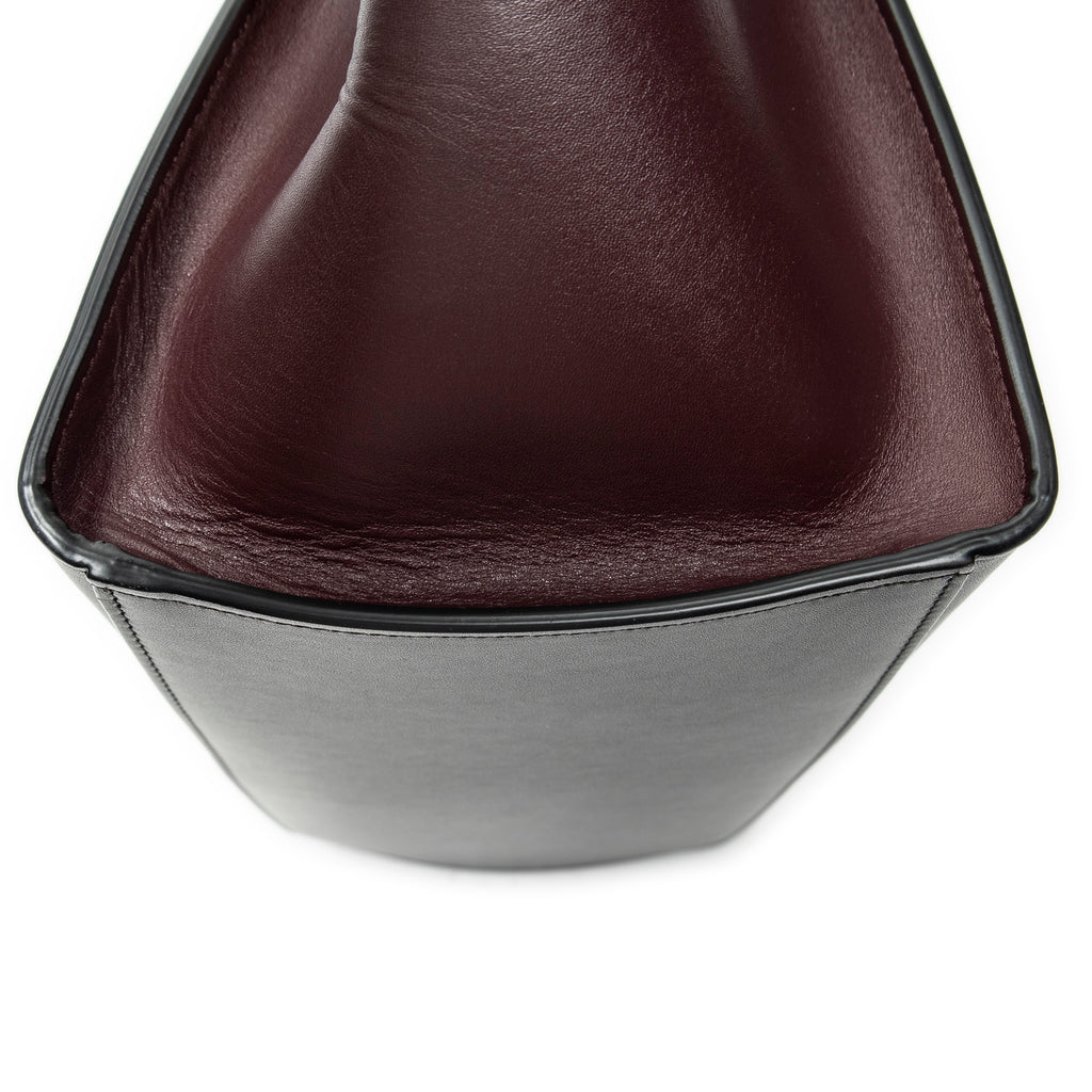 Shoulder Bag Small Tricolor Trapeze Red Calfskin Leather