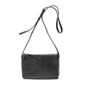 Shoulder Bag Small Trio Crossbody Black Calfskin Leather