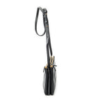 Shoulder Bag Small Trio Crossbody Black Calfskin Leather