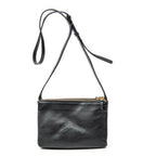 Shoulder Bag Small Trio Crossbody Black Calfskin Leather