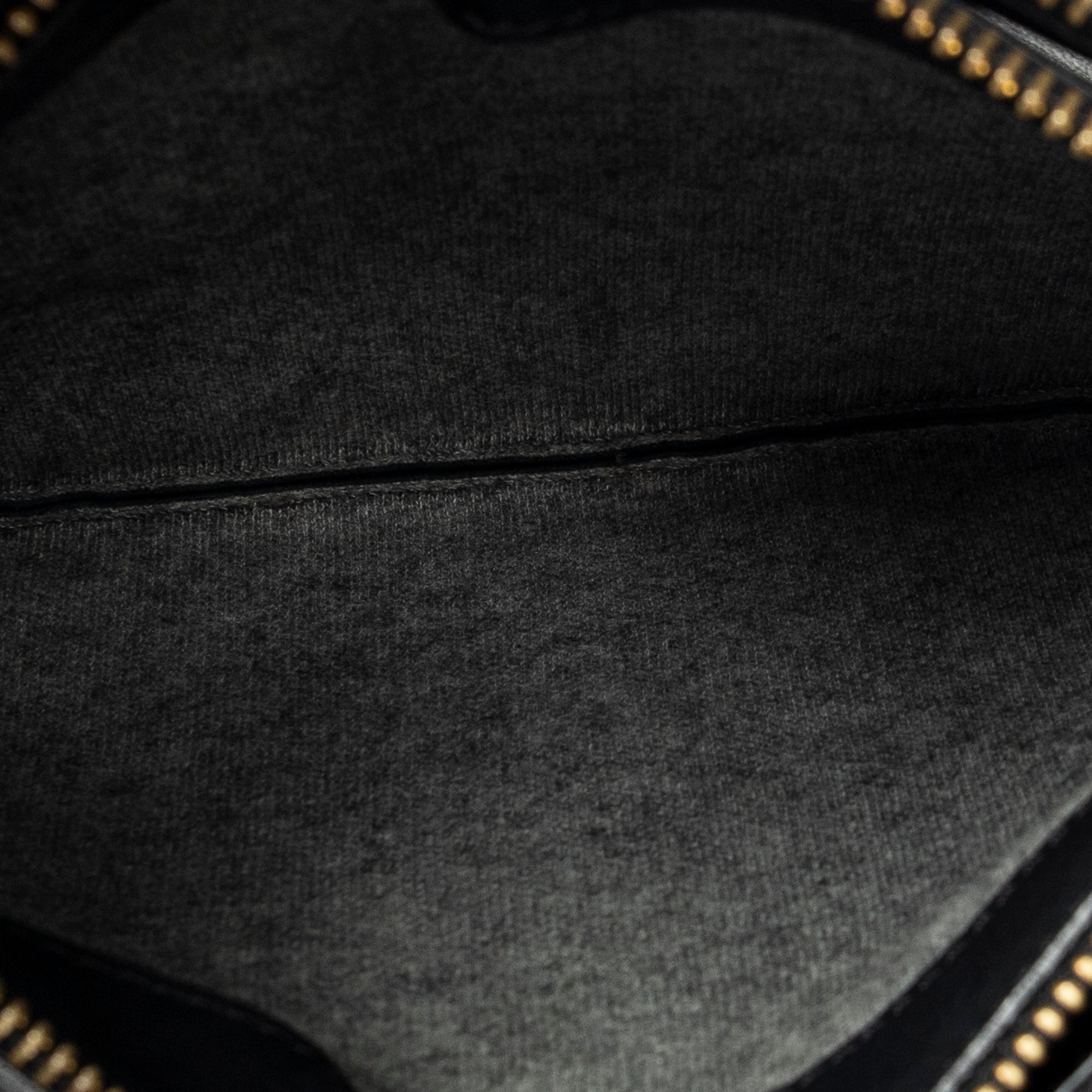 Shoulder Bag Small Trio Crossbody Black Calfskin Leather