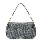 Shoulder Bag Trotter Double Saddle Bag Navy Diorissimo Canvas