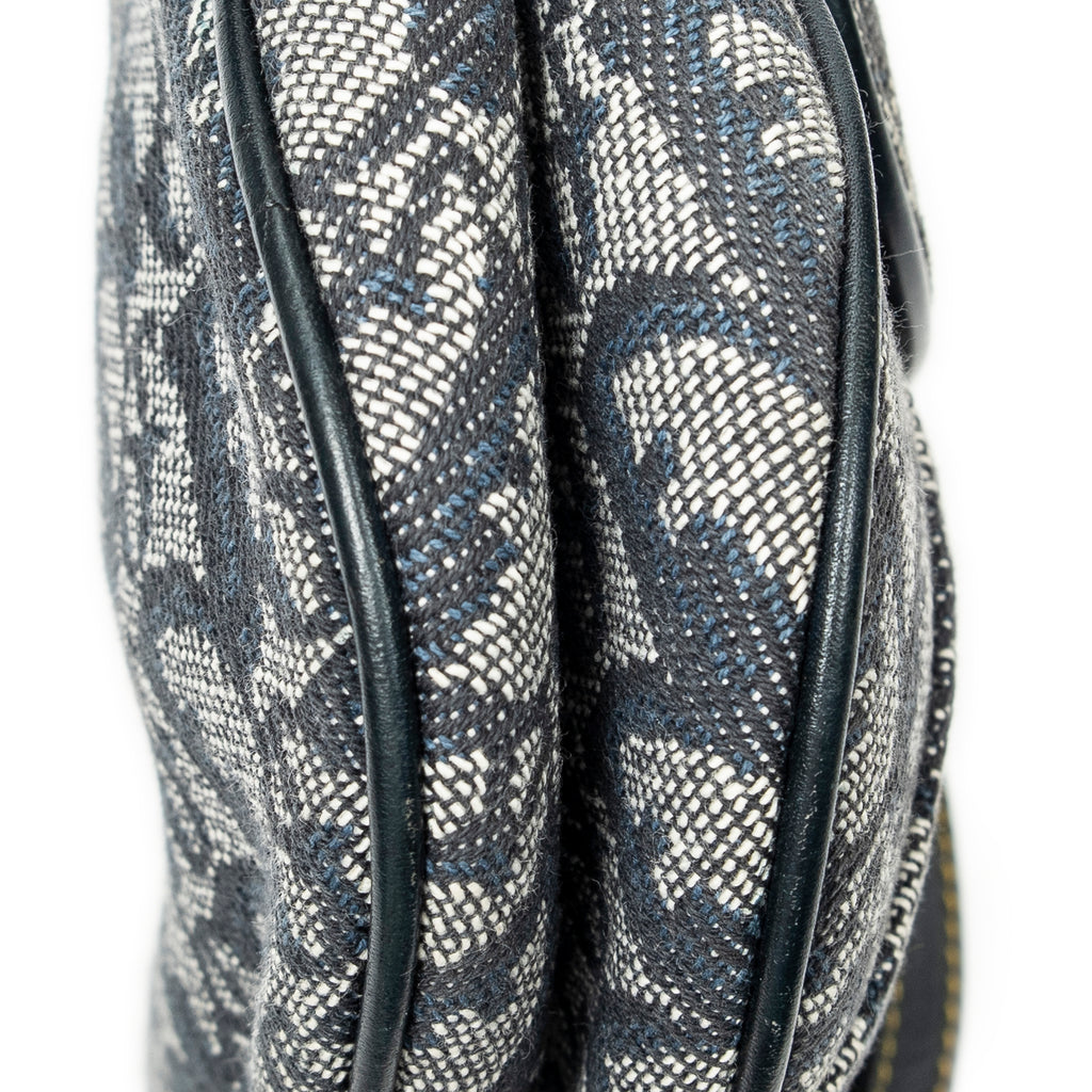 Shoulder Bag Trotter Double Saddle Bag Navy Diorissimo Canvas