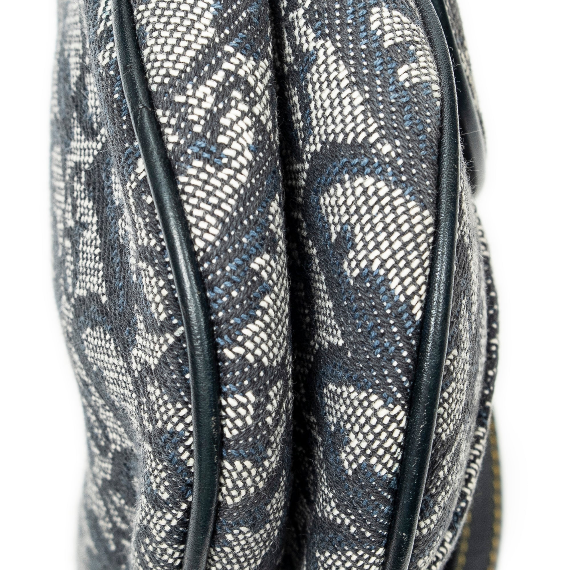Shoulder Bag Trotter Double Saddle Bag Navy Diorissimo Canvas