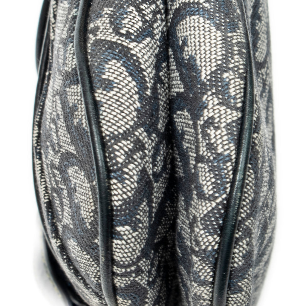 Shoulder Bag Trotter Double Saddle Bag Navy Diorissimo Canvas