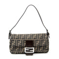 Shoulder Bag Baguette Tan Zucca Canvas