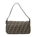 Shoulder Bag Baguette Tan Zucca Canvas