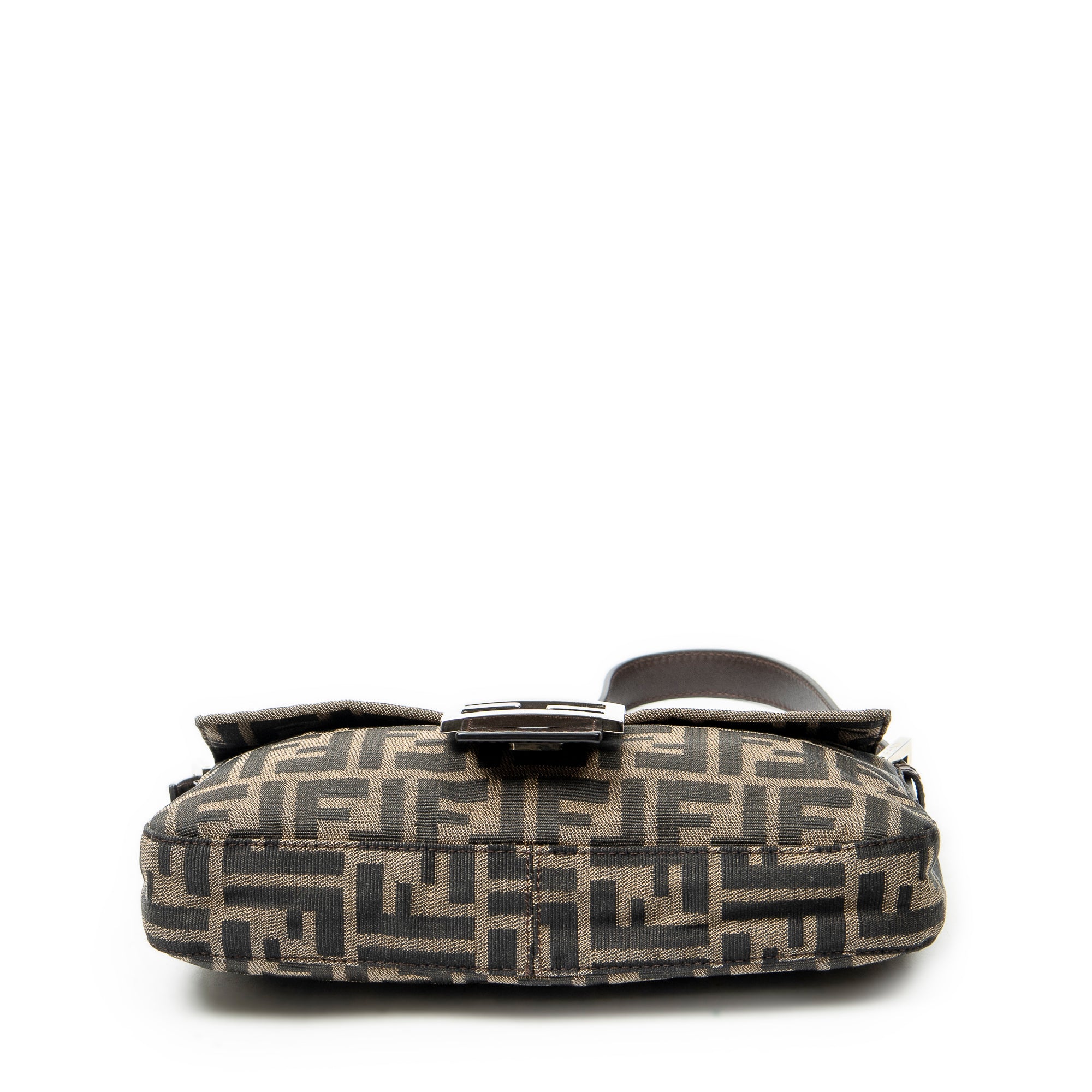 Shoulder Bag Baguette Tan Zucca Canvas