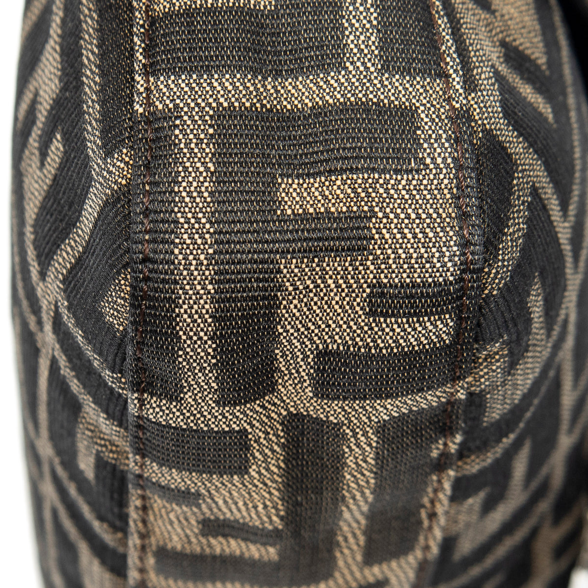 Shoulder Bag Baguette Tan Zucca Canvas