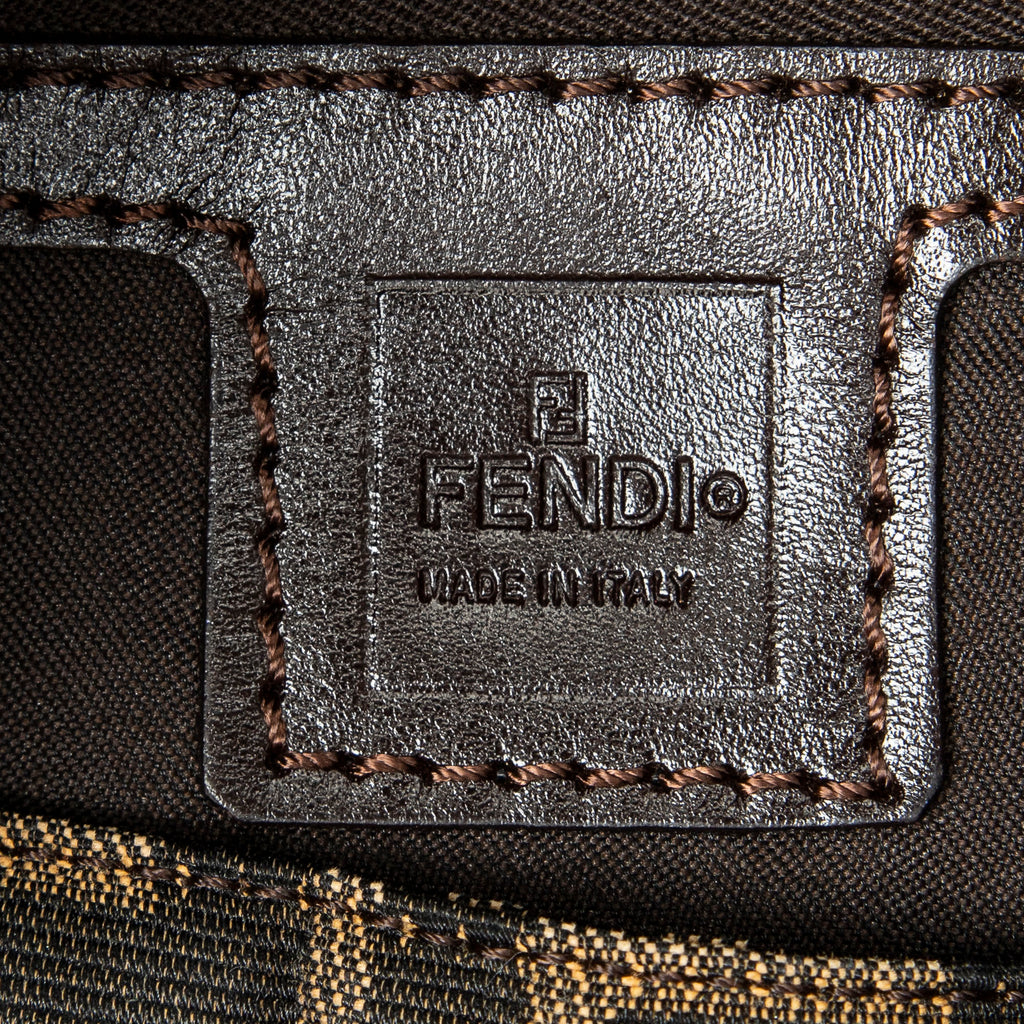Shoulder Bag Baguette Tan Zucca Canvas