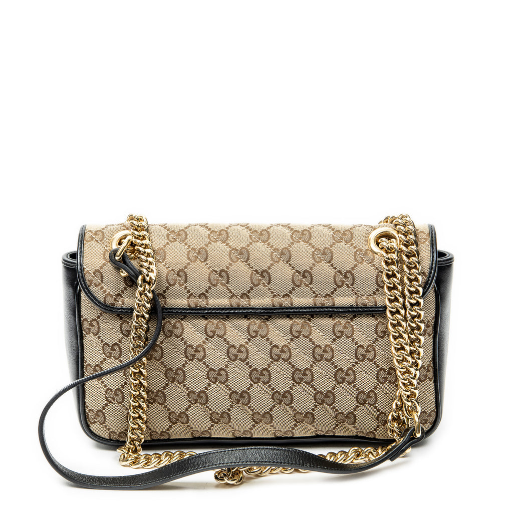 Shoulder Bag Medium GG Marmont Flap Beige Quilted Monogrammed Canvas