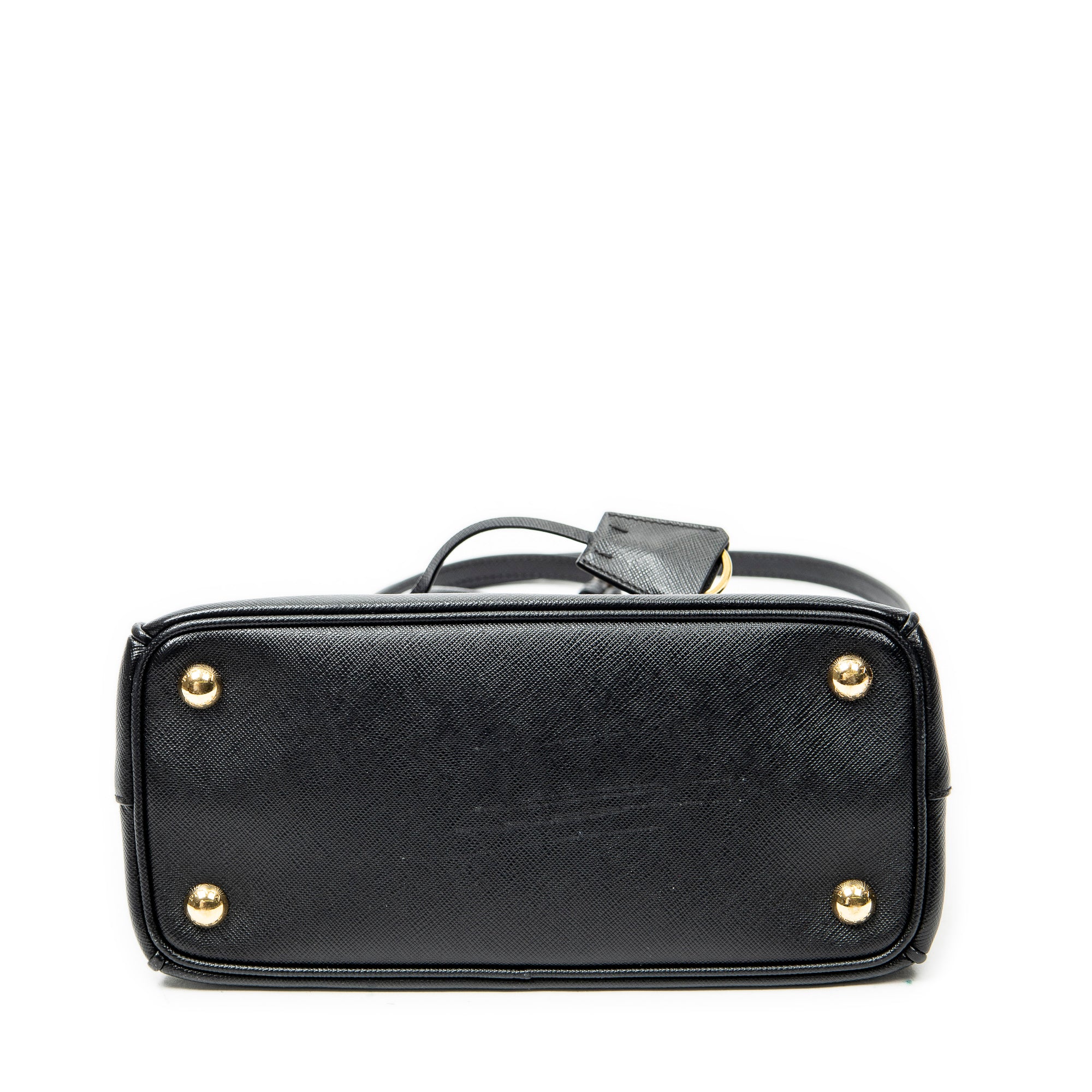 Shoulder Bag Small Galleria Double Zip Tote Black Saffiano Leather