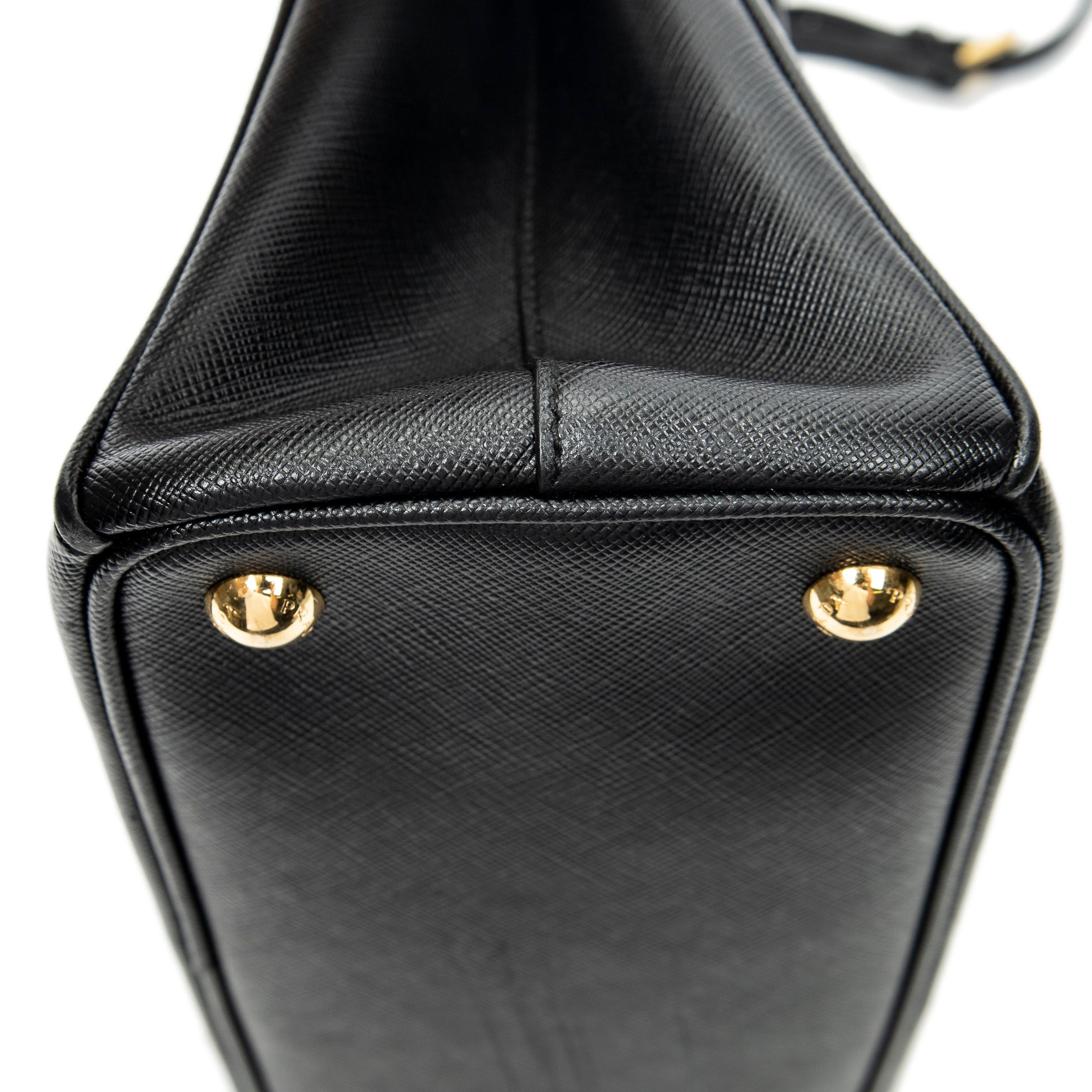 Shoulder Bag Small Galleria Double Zip Tote Black Saffiano Leather