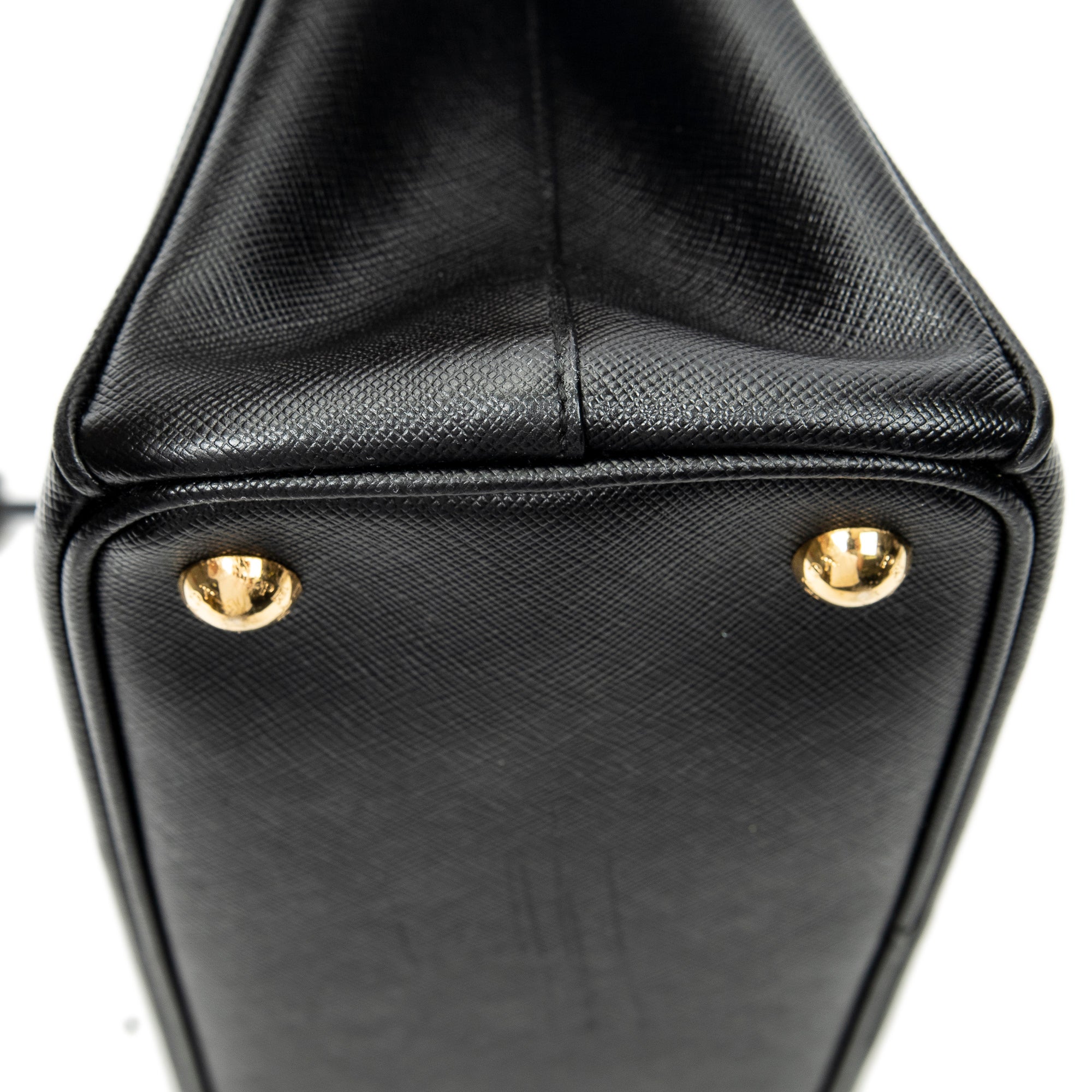 Shoulder Bag Small Galleria Double Zip Tote Black Saffiano Leather
